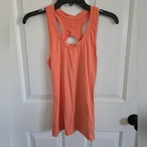 Athleta Women’s XS Coral Orange Racerback Athletic Tank Top Cutout Back